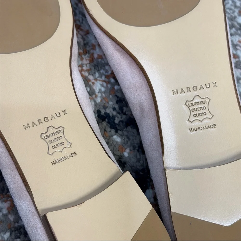 NWOT Margaux Classic Round Toe Flats in “Blush” Pink Suede Size 11.5 Narrow